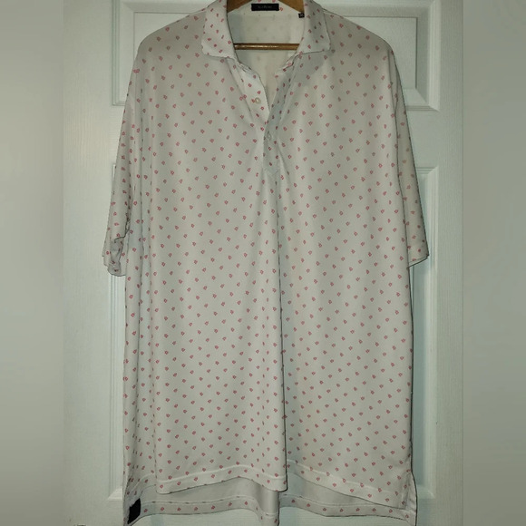 Turtleson Pink Turtles White Polo Size X Large - Picture 1 of 8